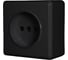 Розетка Metronex Electric Mega Black одинарная с заземлением FRZ00010106CMT 1