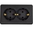 Розетка Metronex Electric Mega Black двойная с заземлением FRZ00010222CMT 3