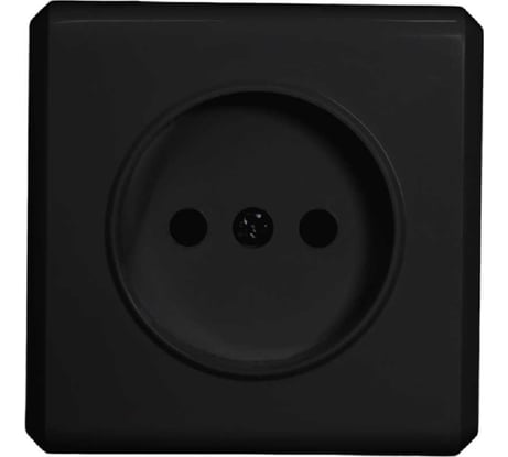 Розетка Metronex Electric Mega Black одинарная без заземлений FRZ00010105CMT