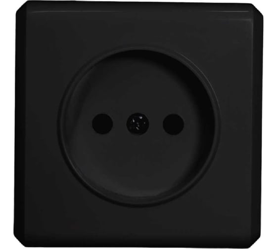 Одинарная розетка Vesta Electric Mega Black без заземлений FRZ00010105CMT 1