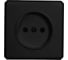 Розетка Metronex Electric Mega Black одинарная без заземлений FRZ00010105CMT 1