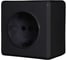 Розетка Metronex Electric Mega Black одинарная без заземлений FRZ00010105CMT 2