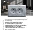 Розетка Metronex Electric Roma Silver двойная без заземления FRZ00010112SRM 4