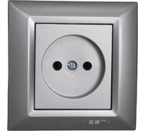 Одинарная розетка Vesta Electric Roma Silver без заземления FRZ00010102SRM