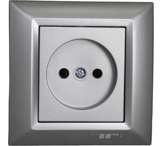 Одинарная розетка Vesta Electric Roma Silver без заземления FRZ00010102SRM
