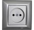 Розетка Metronex Electric Roma Silver одинарная без заземления FRZ00010102SRM 1