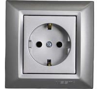 Розетка Metronex Electric Roma Silver одинарная с заземлением FRZ00010101SRM