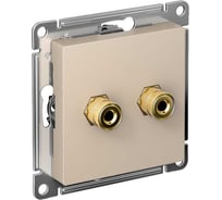 2-местная аудиорозетка Systeme Electric Atlasdesign песочный ATN001287