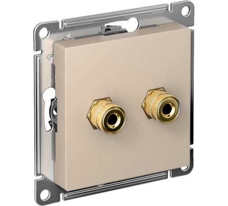 2-местная аудиорозетка Systeme Electric Atlasdesign песочный ATN001287