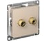 2-местная аудиорозетка Systeme Electric Atlasdesign песочный ATN001287 1