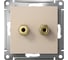 2-местная аудиорозетка Systeme Electric Atlasdesign песочный ATN001287 2