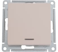 1-клавишный выключатель Systeme Electric Atlasdesign песочный с подсветкой сх.6а, 10ах ATN001213