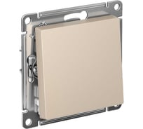 1-клавишный выключатель Systeme Electric Atlasdesign песочный сх.1, 10ах ATN001211