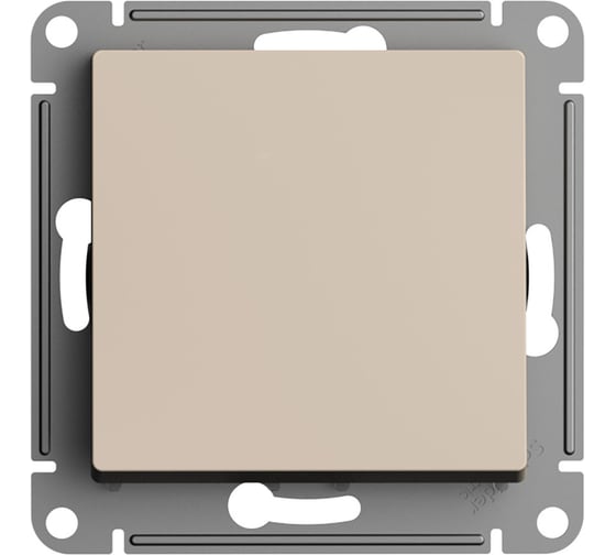 1-клавишный выключатель Systeme Electric Atlasdesign песочный сх.1, 10ах ATN001211