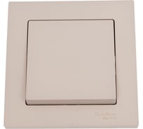 1-клавишный выключатель Systeme Electric Atlasdesign песочный сх.1, 10ах, (в сборе с рамкой) ATN001212