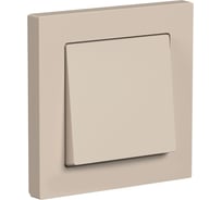 1-клавишный выключатель Systeme Electric Atlasdesign песочный сх.1, 10ах, (в сборе с рамкой) ATN001212