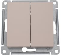 2-клавишный выключатель Systeme Electric Atlasdesign песочный сх.1, 10ах ATN001251