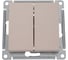 2-клавишный выключатель Systeme Electric Atlasdesign песочный сх.1, 10ах ATN001251 1