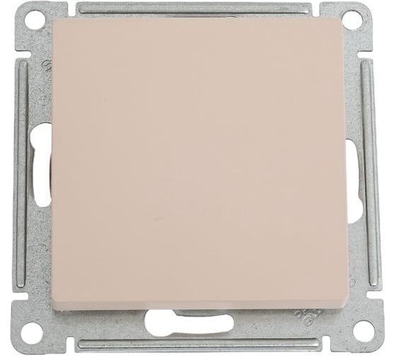 выключатель Systeme Electric Atlasdesign песочный с самовозвратом (кнопка) сх.1, 10ах ATN001215 1