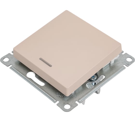 1-клавишный переключатель Systeme Electric Atlasdesign песочный с подсветкой сх.6а, 10ах ATN001263