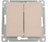 2-клавишный переключатель Systeme Electric Atlasdesign песочный сх.6, 10ах ATN001265 1