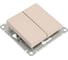 2-клавишный переключатель Systeme Electric Atlasdesign песочный сх.6, 10ах ATN001265 2