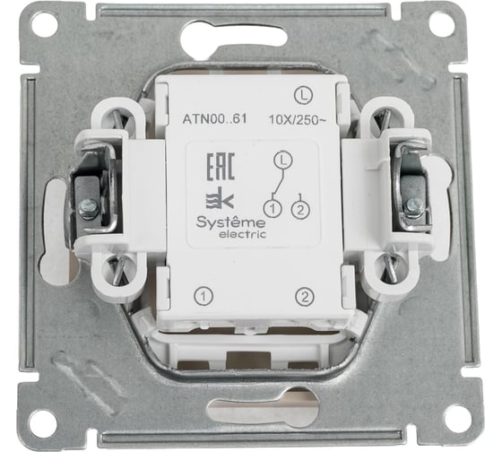 1-клавишный переключатель Systeme Electric Atlasdesign песочный сх.6, 10ах ATN001261