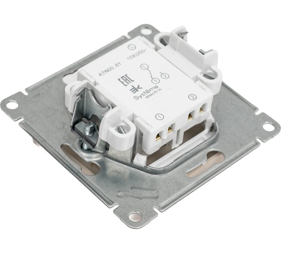 1-клавишный переключатель Systeme Electric Atlasdesign песочный сх.6, 10ах ATN001261