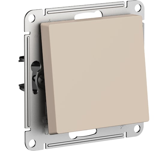 1-клавишный переключатель Systeme Electric Atlasdesign песочный сх.6, 10ах ATN001261