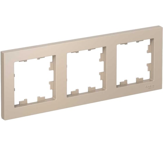 3-местная универсальная рамка Systeme Electric Atlasdesign песочный ATN001203 1