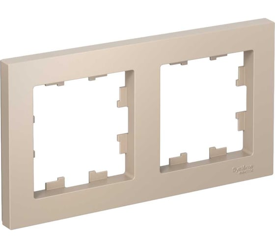 2-местная универсальная рамка Systeme Electric Atlasdesign песочный ATN001202 1