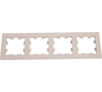 4-местная универсальная рамка Systeme Electric Atlasdesign песочный ATN001204