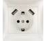 Розетка с заземлением 16А 250В + 2 USB порта 2,1А 5В перламутр серия "Лама" TDM ELECTRIC SQ1815-0842 1