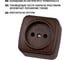 Розетка открытой установки TDM ELECTRIC 2П IP20 10А, венге "Дача" Народная SQ1824-0027 5