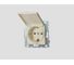 Розетка Metronex Electric Cream одинарная с заземлением с крышкой без рамки FRZ00010134MLK 1