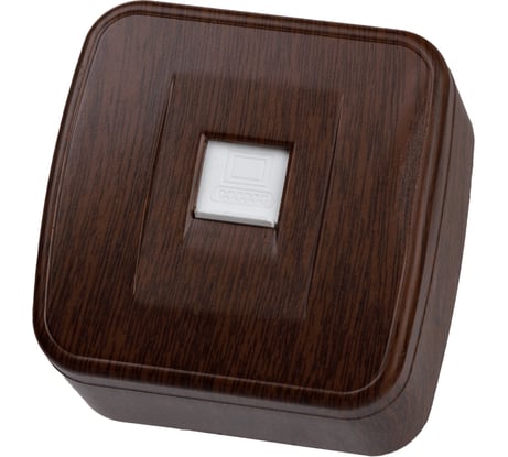 Компьютерная розетка TDM ELECTRIC (RJ-45) открытой установки IP20, венге "Дача" Народная SQ1824-0071