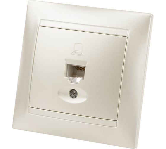 Компьютерная розетка TDM ELECTRIC RJ45 перламутр "Лама" SQ1815-0816