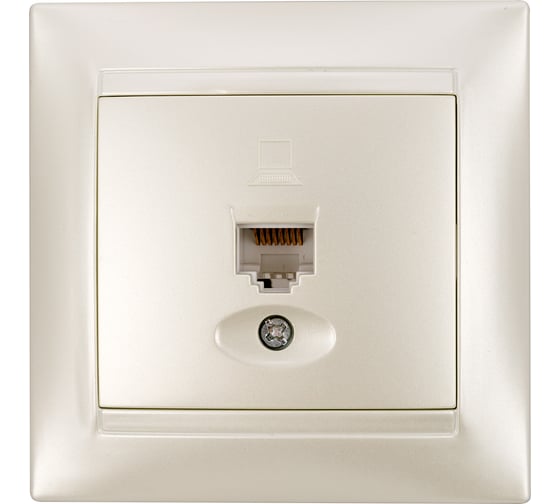 Компьютерная розетка TDM ELECTRIC RJ45 перламутр "Лама" SQ1815-0816