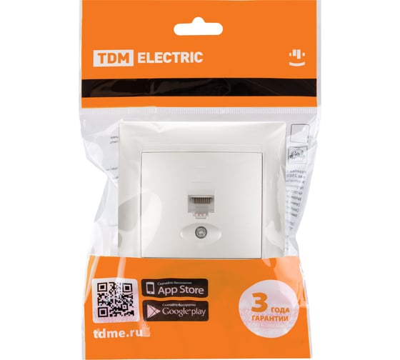 Компьютерная розетка TDM ELECTRIC RJ45 перламутр "Лама" SQ1815-0816