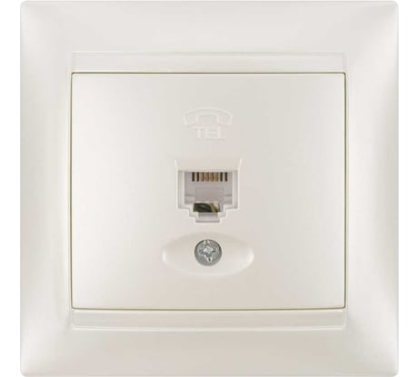 Розетка телефонная RJ11 перламутр серия "Лама" TDM ELECTRIC SQ1815-0815