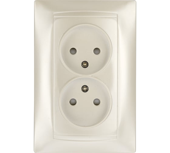 Двойная розетка TDM ELECTRIC 2П 10А 250В с защ. шт. перламутр "Лама" SQ1815-0812