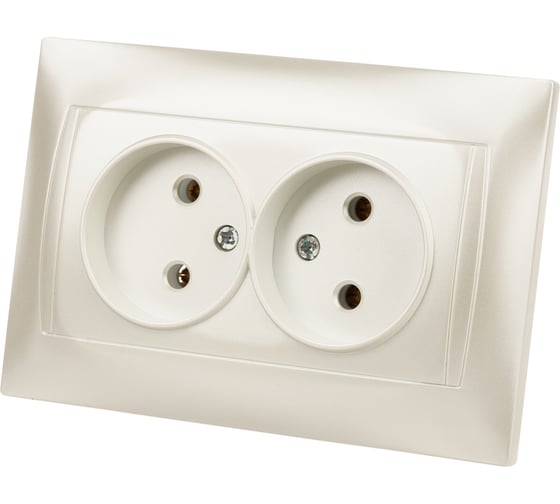 Двойная розетка TDM ELECTRIC 2П 10А 250В  перламутр "Лама" SQ1815-0824