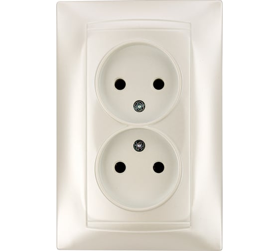 Двойная розетка TDM ELECTRIC 2П 10А 250В  перламутр "Лама" SQ1815-0824