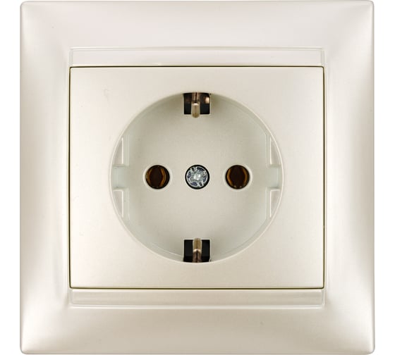 Розетка TDM ELECTRIC 2П+З 16А 250В  перламутр "Лама" SQ1815-0823