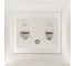 Розетка телефонная RJ11 + компьютерная RJ45 перламутр серия "Лама" TDM ELECTRIC SQ1815-0819 1