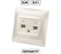Розетка телефонная RJ11 + компьютерная RJ45 перламутр серия "Лама" TDM ELECTRIC SQ1815-0819 2