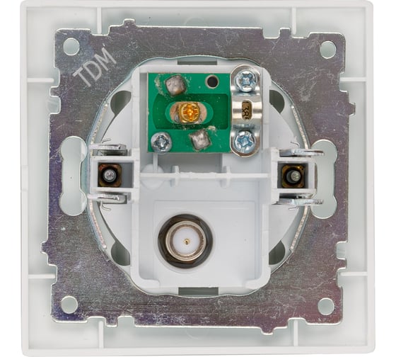 Розетка TDM ELECTRIC TV ("мама") + SAT (F-разъем) 0-2400МГц перламутр "Лама" SQ1815-0820