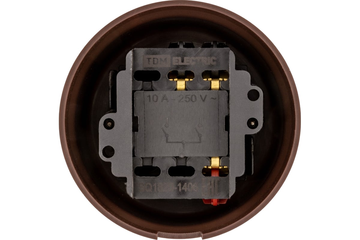 Выключатель врезной коричневый 300 коричневый