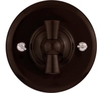 Поворотный выключатель TDM ELECTRIC 2-кл. с ручкой (бантик) 10А коричневый «Виви» SQ1820-1406