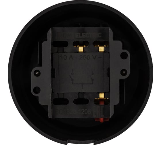 Поворотный выключатель TDM ELECTRIC 2-кл. с ручкой (бантик) 10А черный «Виви» SQ1820-1206